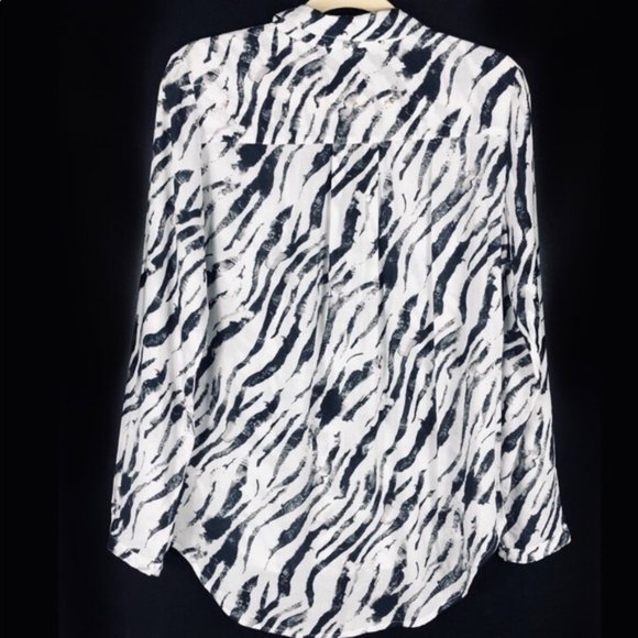 #63❤️ BELLA DAHL ZEBRA PRINT SHIRT - Picture 5 of 7